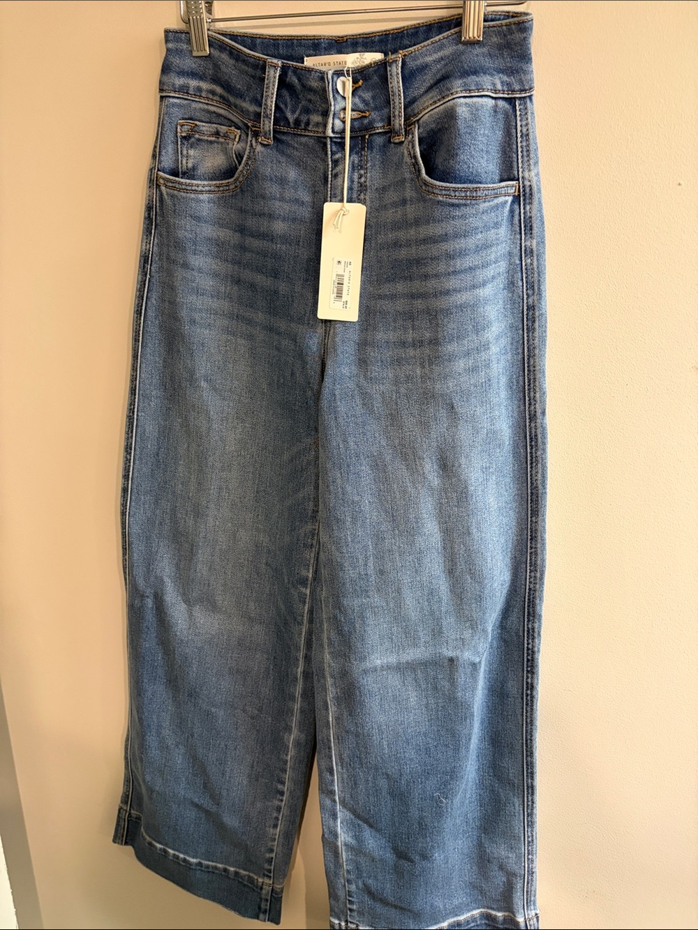 Altar'd State Medium Blue Wide-Leg High-Rise Jeans